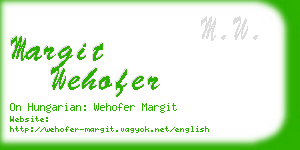 margit wehofer business card